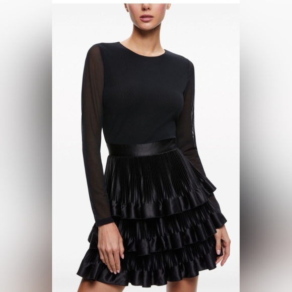 ALICE + OLIVIA CHARA TIERED RUFFLE MINI DRESSSIZE 6 $465 - Picture 11 of 16